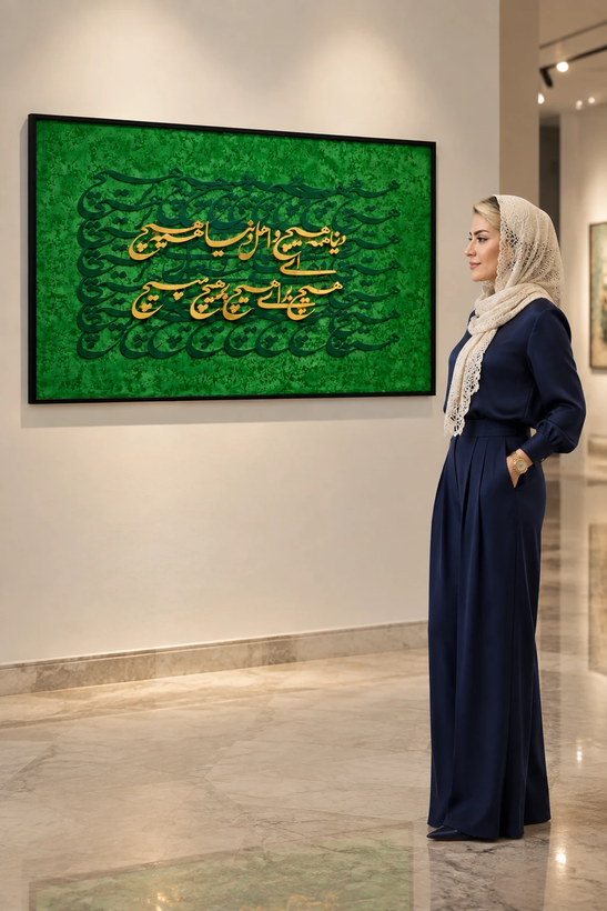 تابلو کالیگرافی برجسته تلفیقی